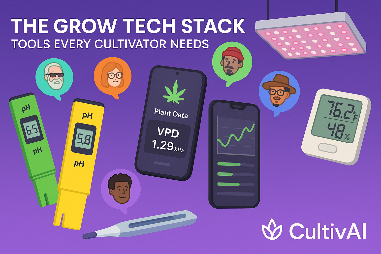 The Grow Tech Stack; Tech Item floating around.